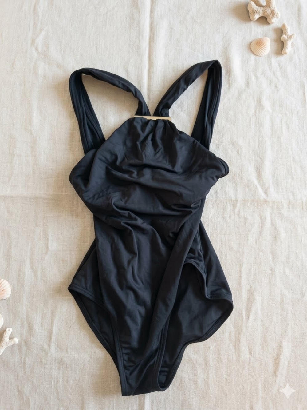 Michael Kors Black One-Piece Swimsuit